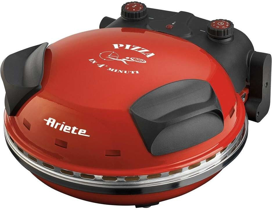 پیتزا پز آریته ایتالیا مدل Ariete 909 Pizza in 4 minuti | رنگ قرمز | طراحی جمع و جور با صفحه سنگی